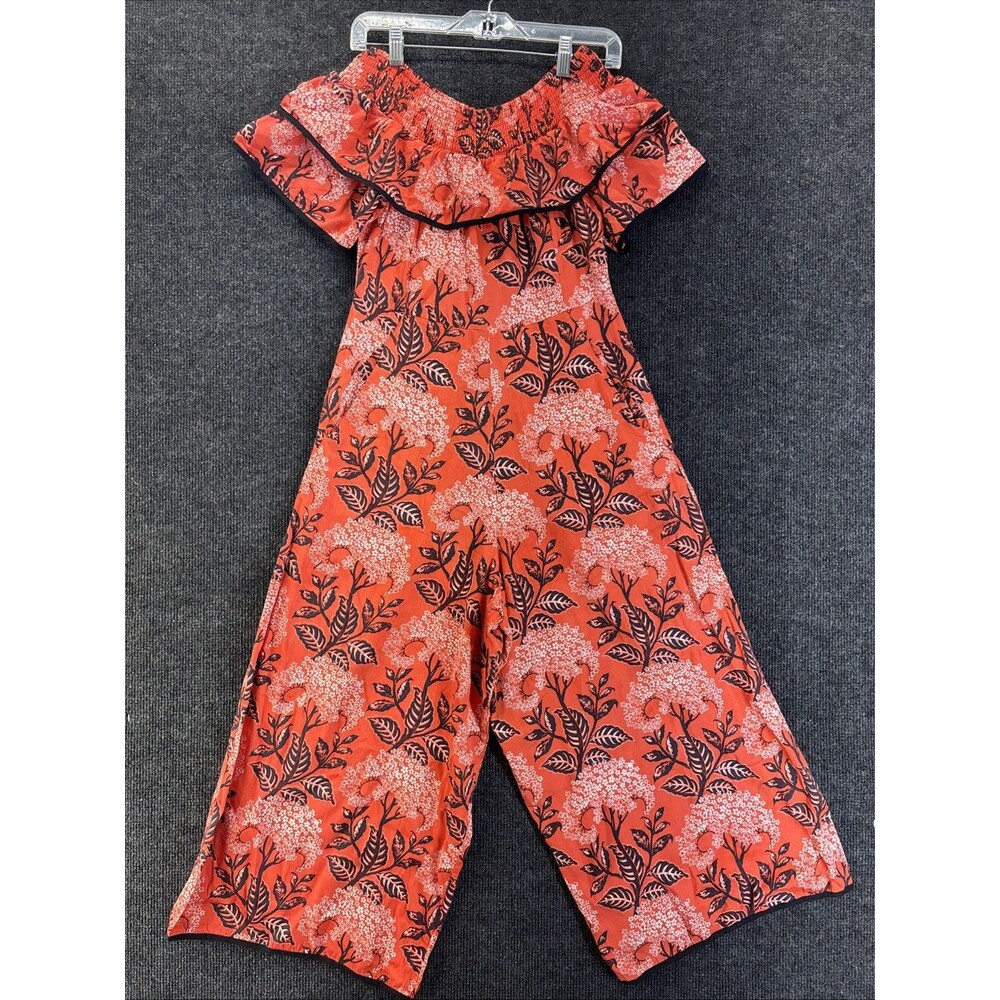 Kopal Anthropology Women's Jumpsuit  Romper Orange/Coral Size Small EUC